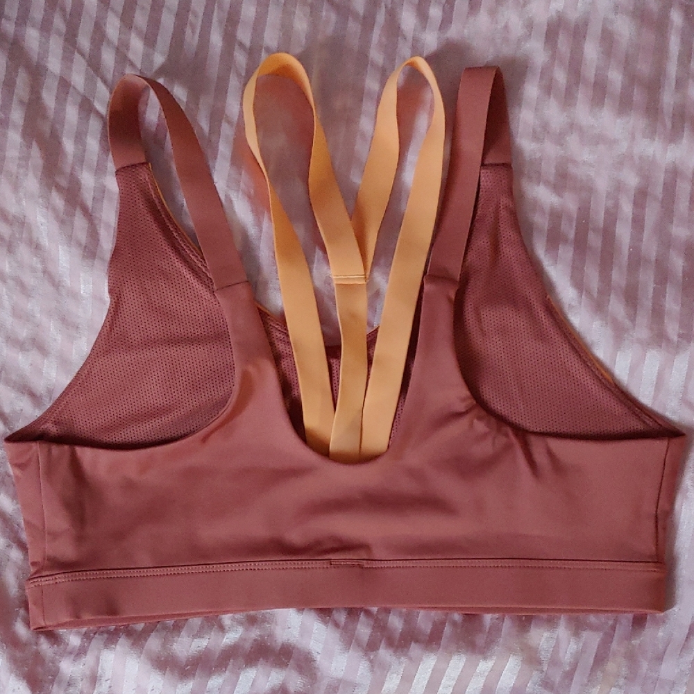 Nike Women's Pink and Orange Sports Bra - Picture 2 of 5